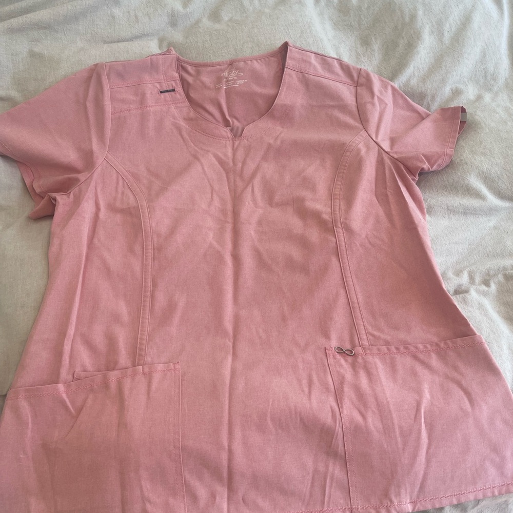 Cherokee infinity pink scrub top